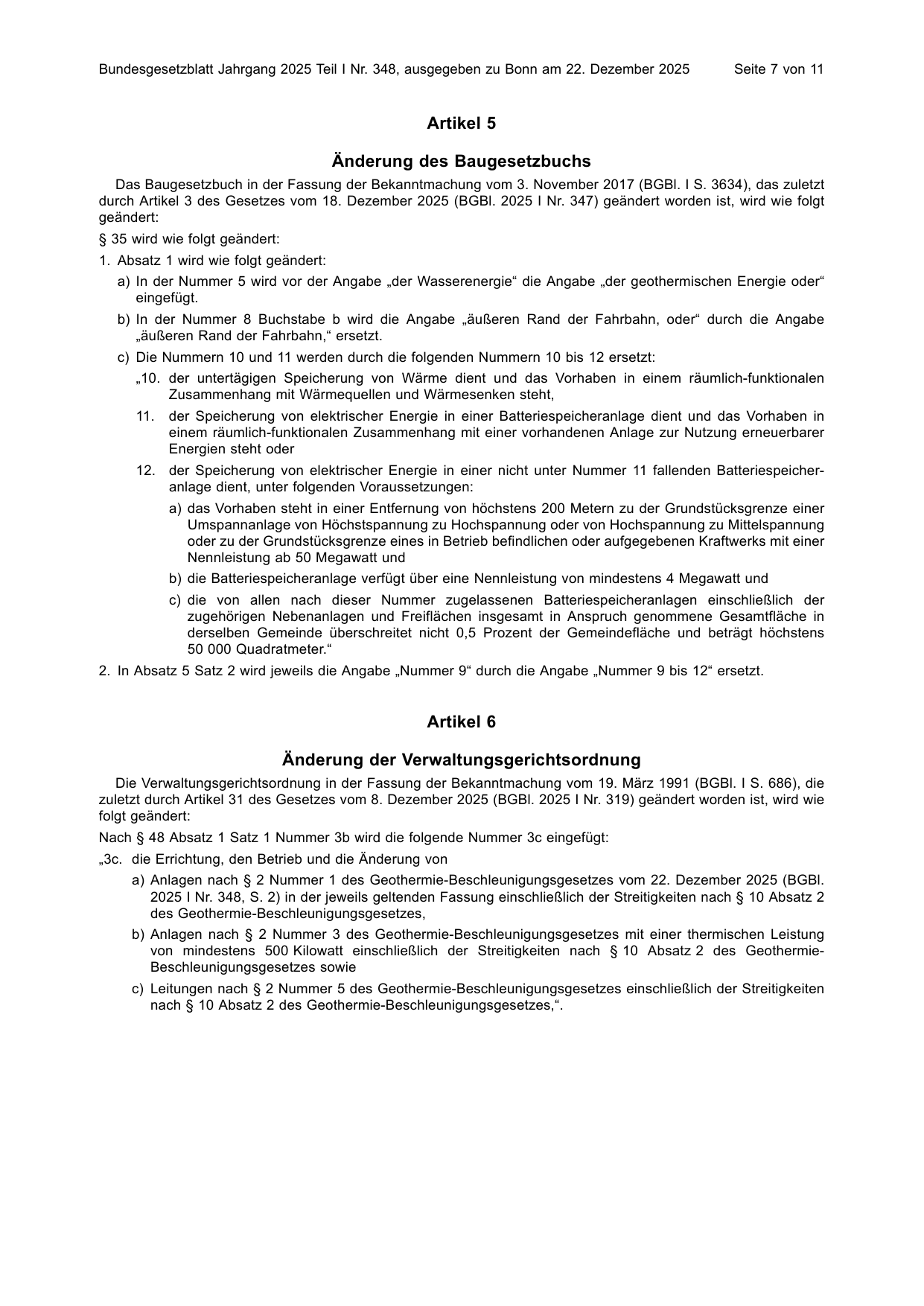 BGBl. 2025, Seite 7 — Originalseite als Abbildung