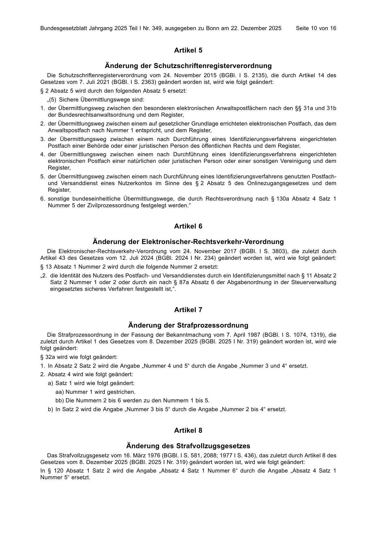 BGBl. 2025, Seite 10 — Originalseite als Abbildung