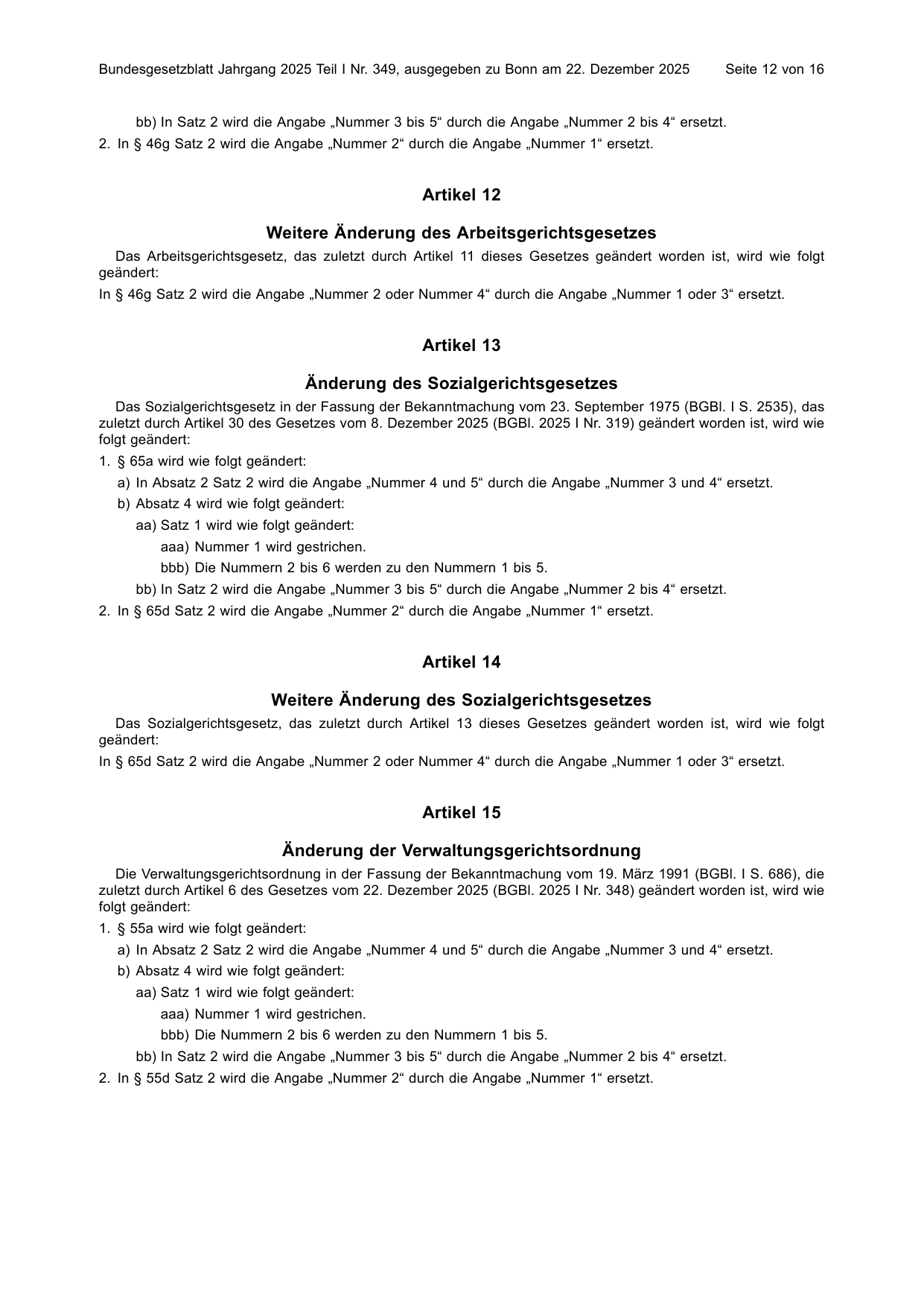 BGBl. 2025, Seite 12 — Originalseite als Abbildung