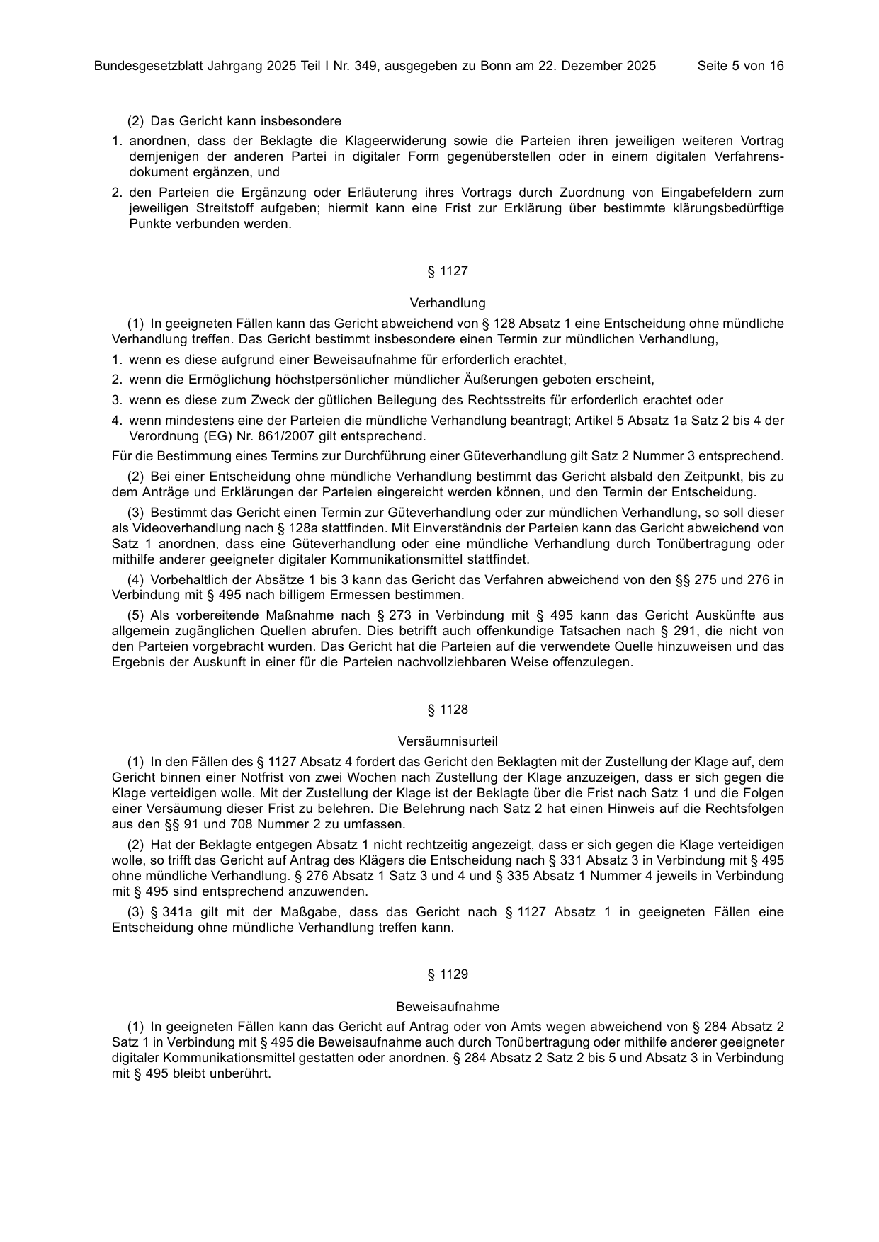 BGBl. 2025, Seite 5 — Originalseite als Abbildung