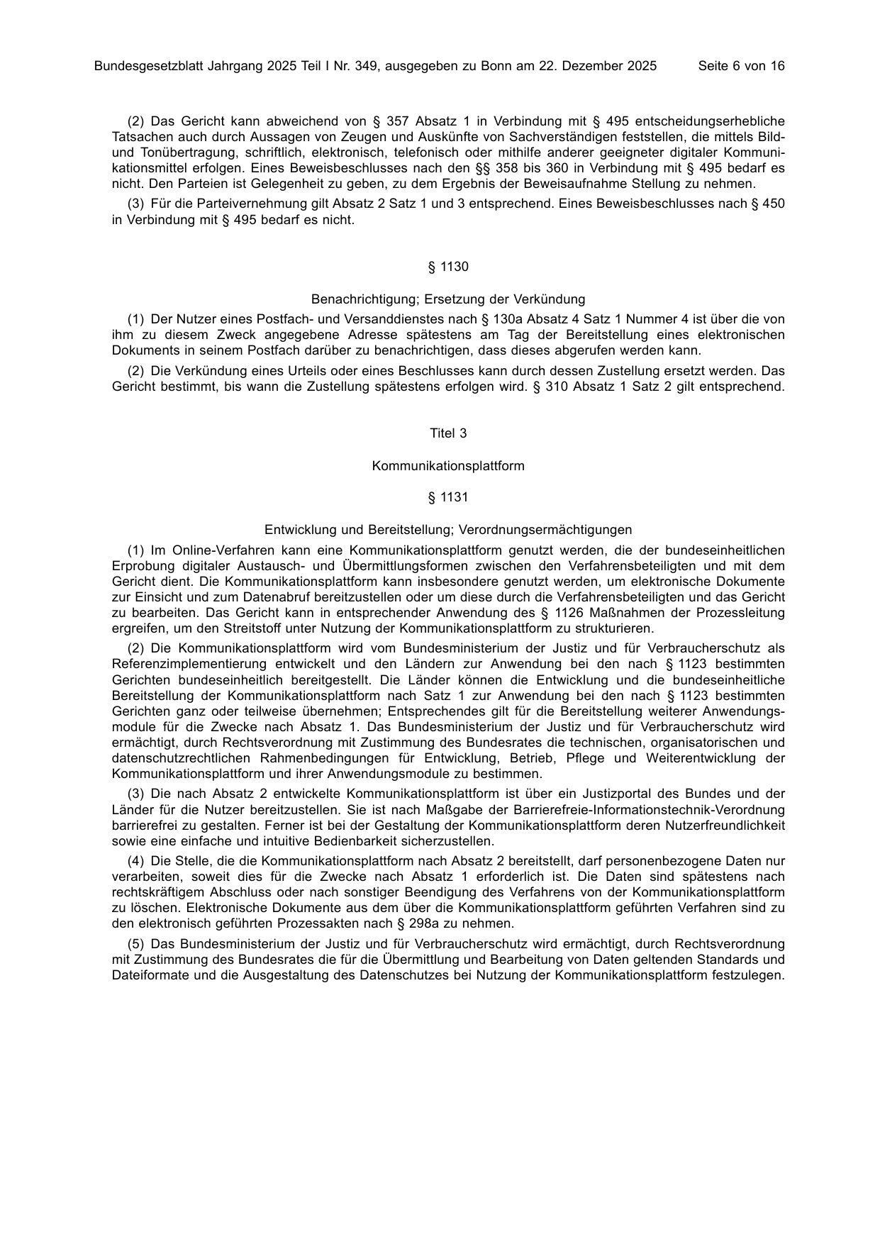 BGBl. 2025, Seite 6 — Originalseite als Abbildung