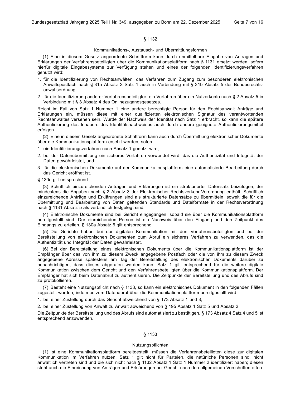 BGBl. 2025, Seite 7 — Originalseite als Abbildung
