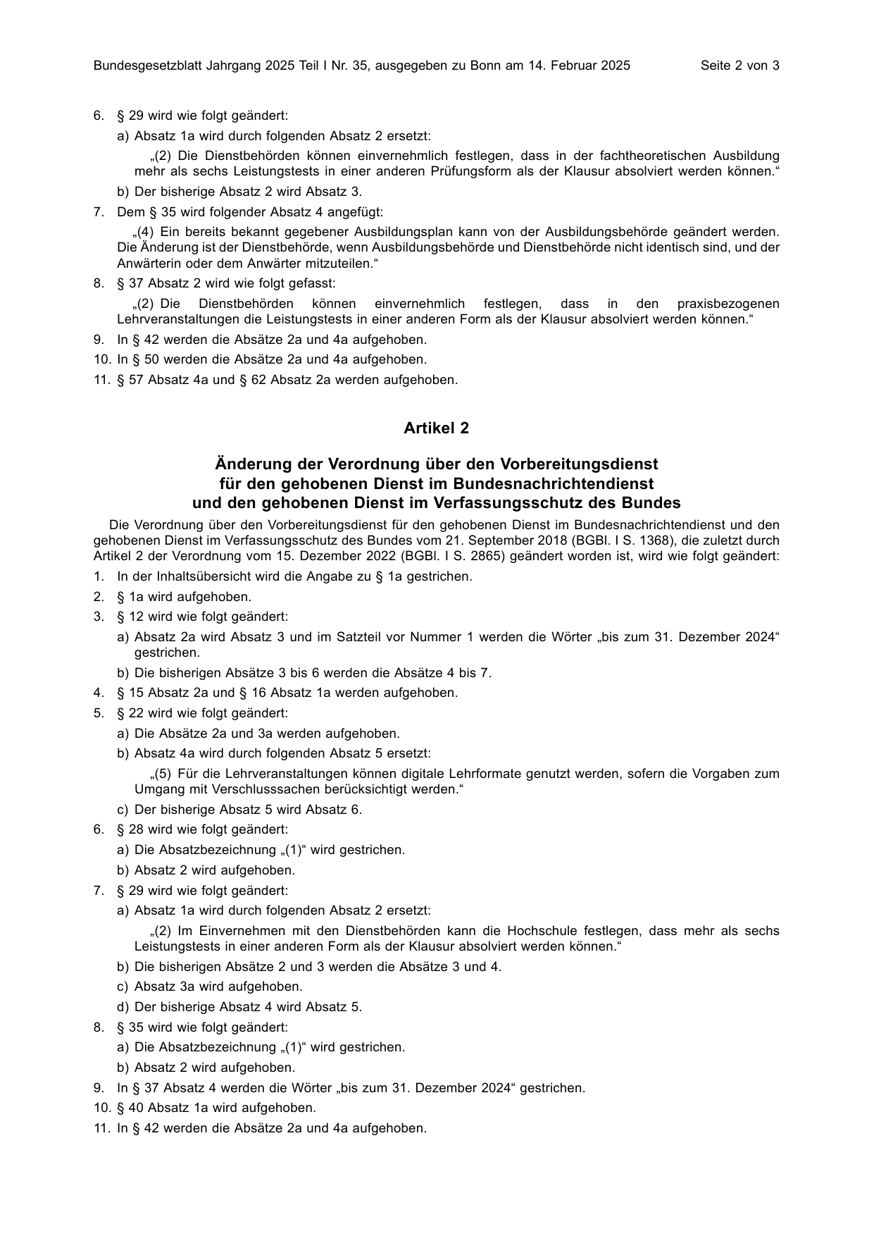 BGBl. 2025, Seite 2 — Originalseite als Abbildung
