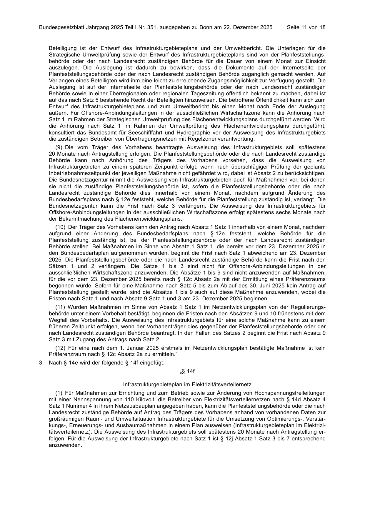 BGBl. 2025, Seite 11 — Originalseite als Abbildung