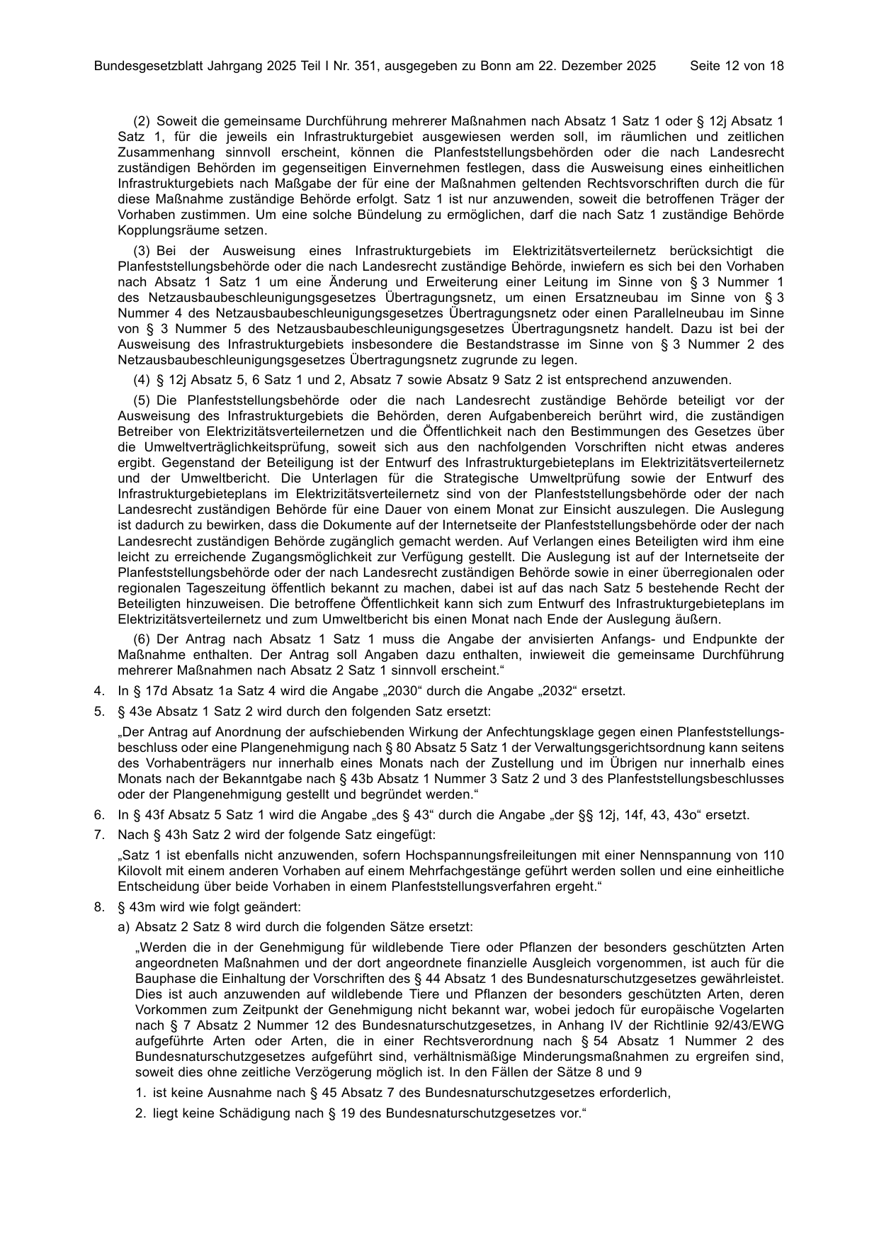 BGBl. 2025, Seite 12 — Originalseite als Abbildung
