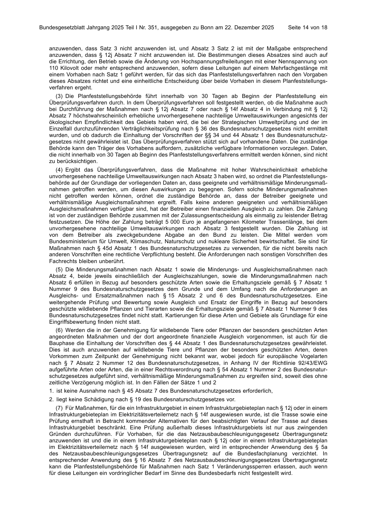 BGBl. 2025, Seite 14 — Originalseite als Abbildung