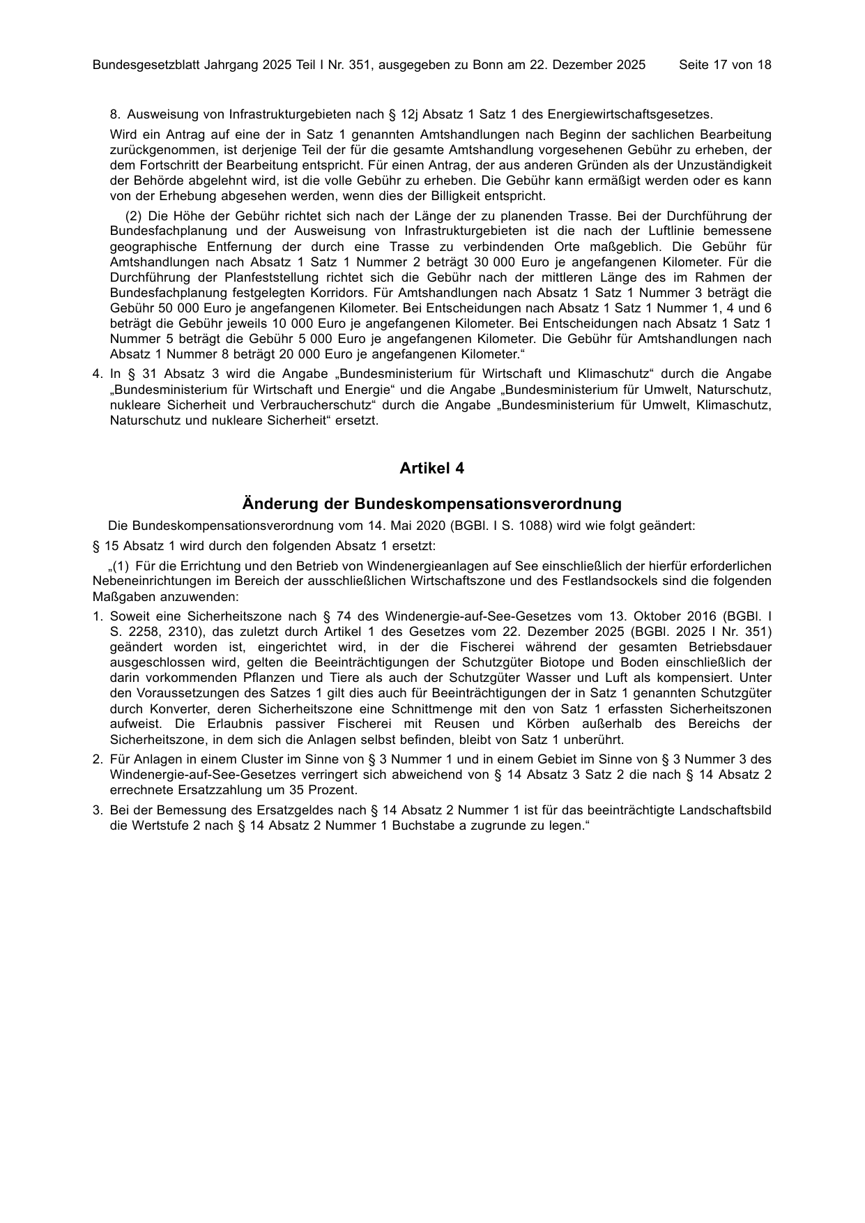 BGBl. 2025, Seite 17 — Originalseite als Abbildung
