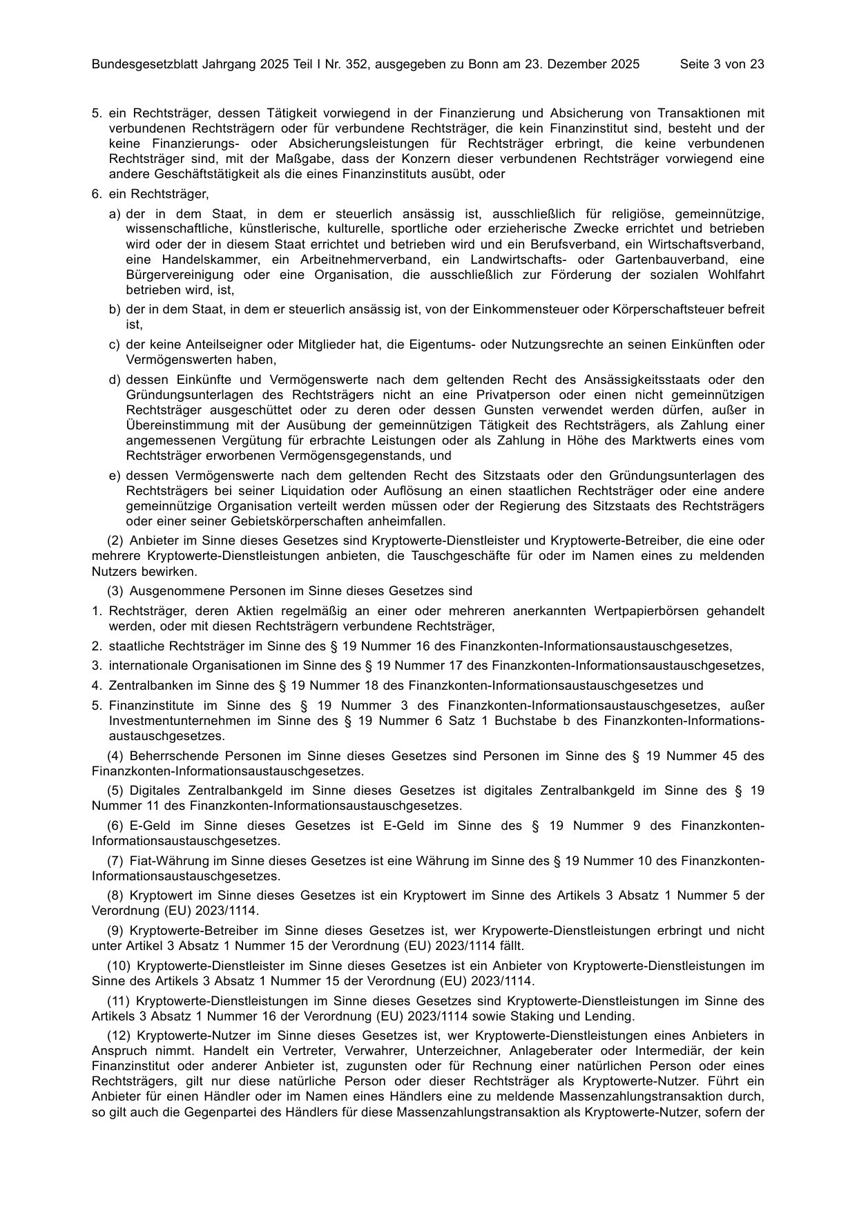 BGBl. 2025, Seite 3 — Originalseite als Abbildung