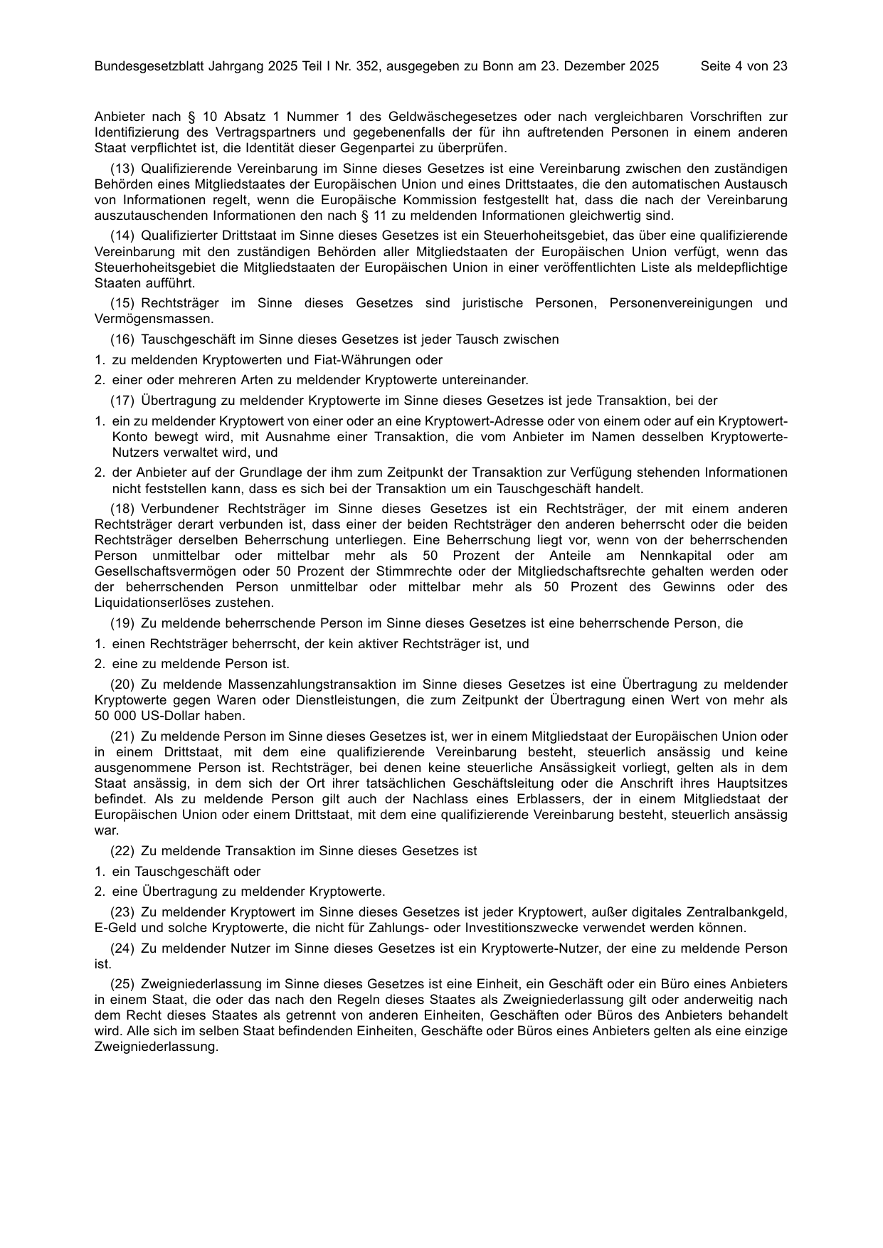 BGBl. 2025, Seite 4 — Originalseite als Abbildung
