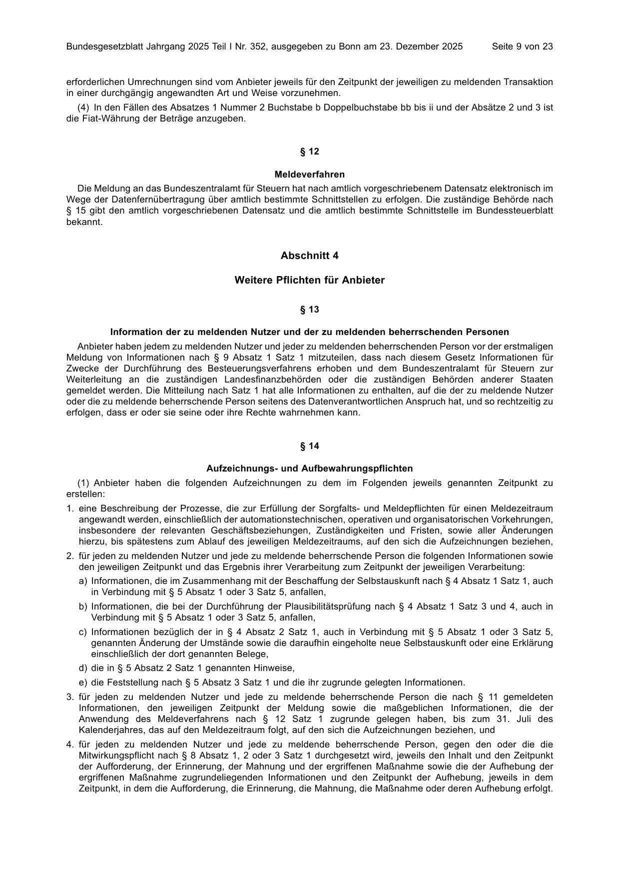 BGBl. 2025, Seite 9 — Originalseite als Abbildung