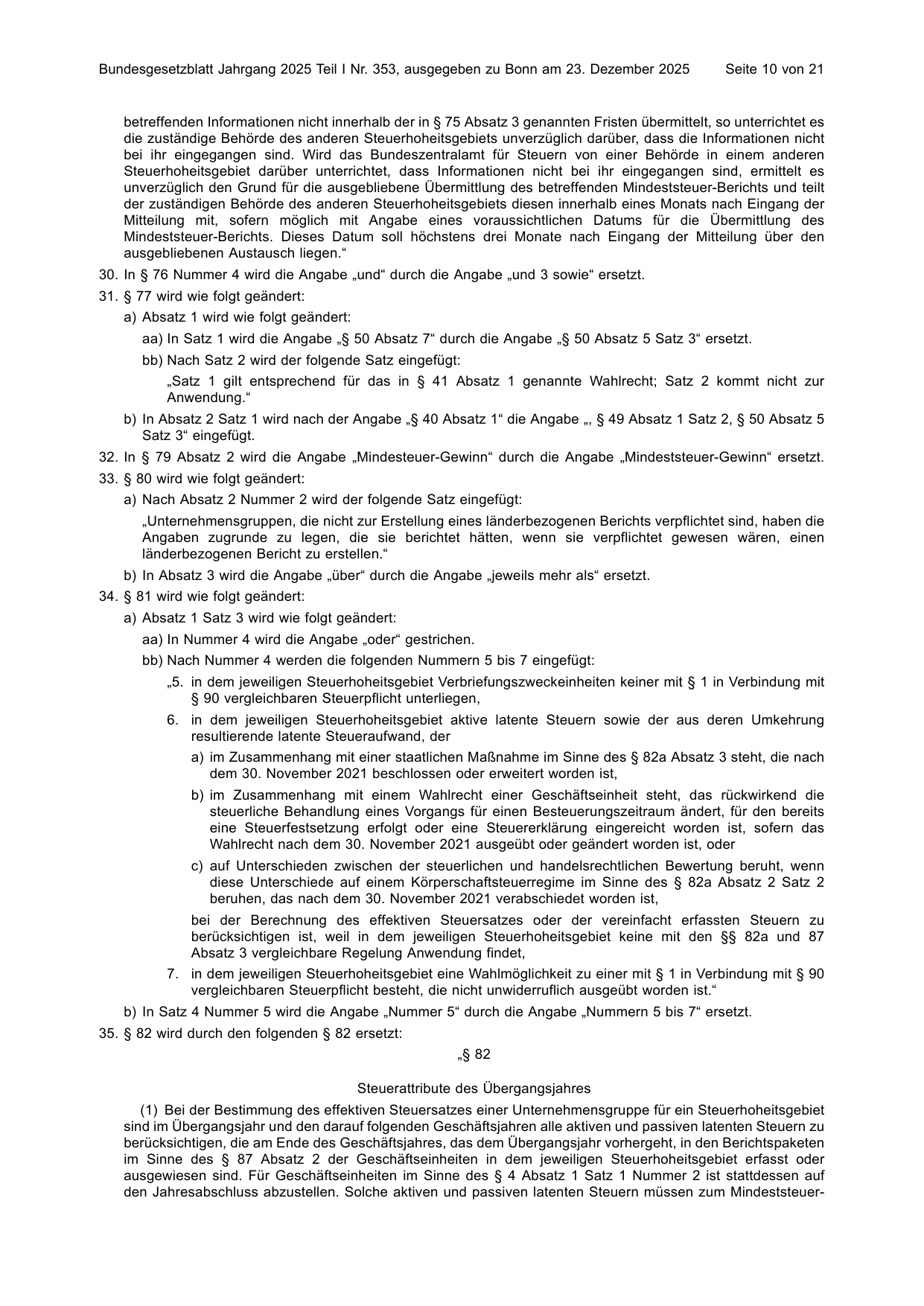 BGBl. 2025, Seite 10 — Originalseite als Abbildung