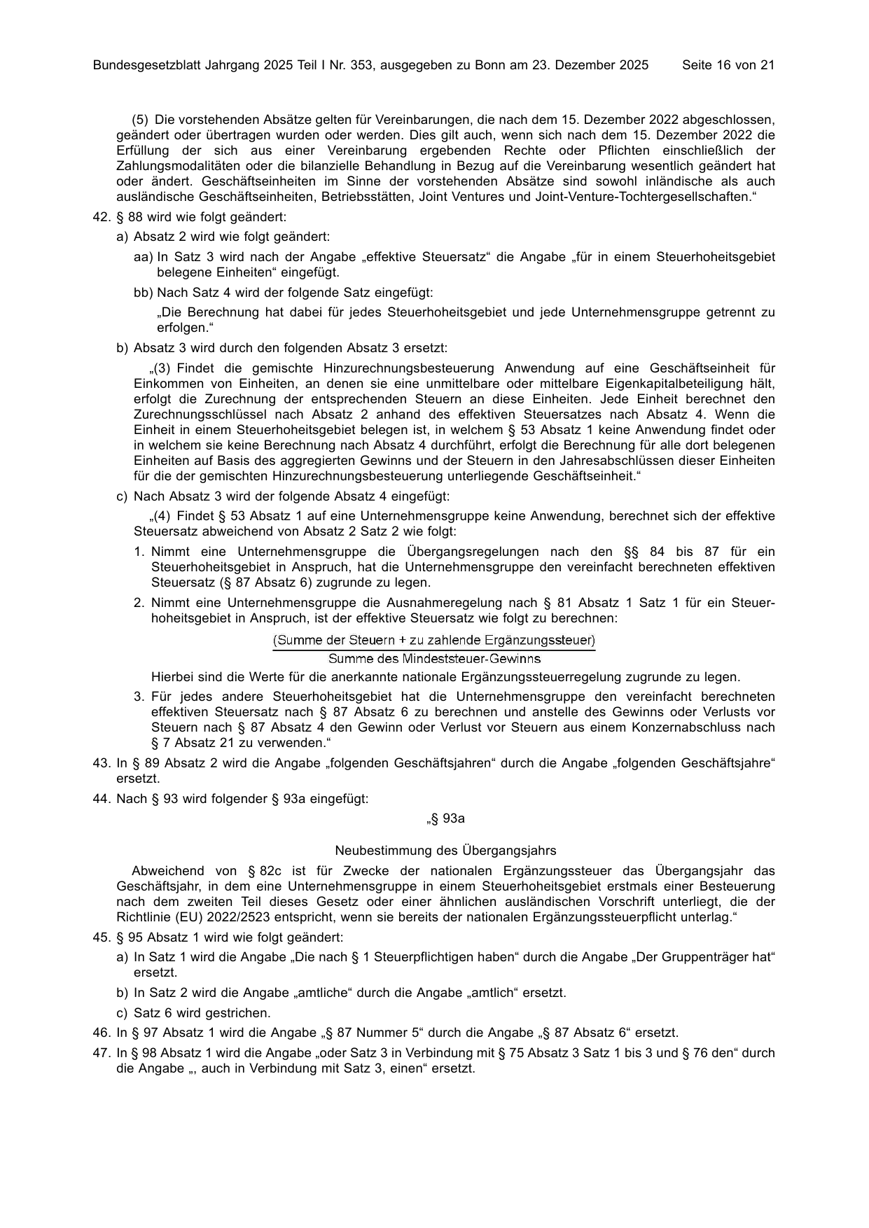 BGBl. 2025, Seite 16 — Originalseite als Abbildung
