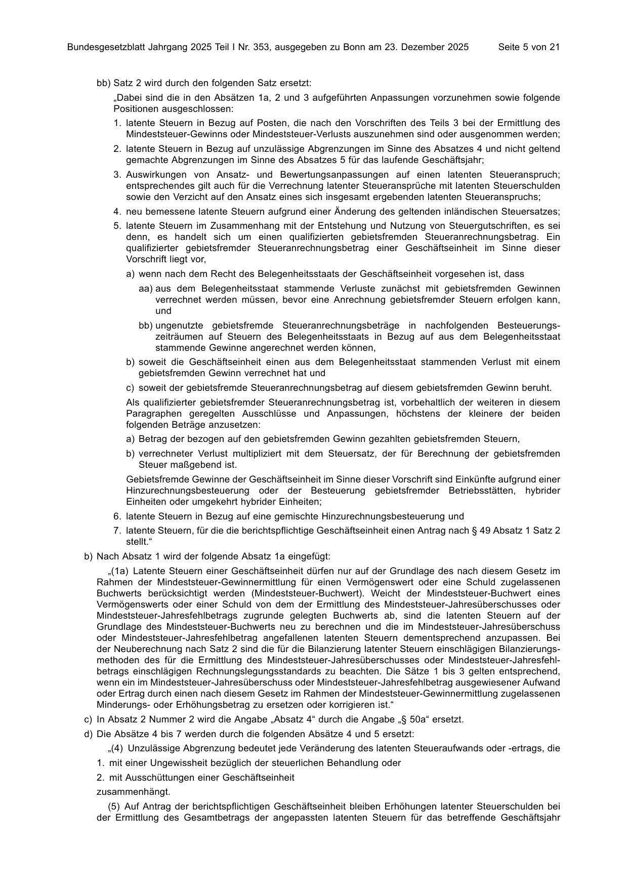 BGBl. 2025, Seite 5 — Originalseite als Abbildung