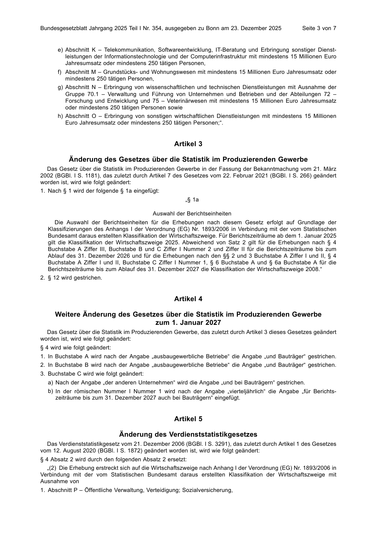 BGBl. 2025, Seite 3 — Originalseite als Abbildung