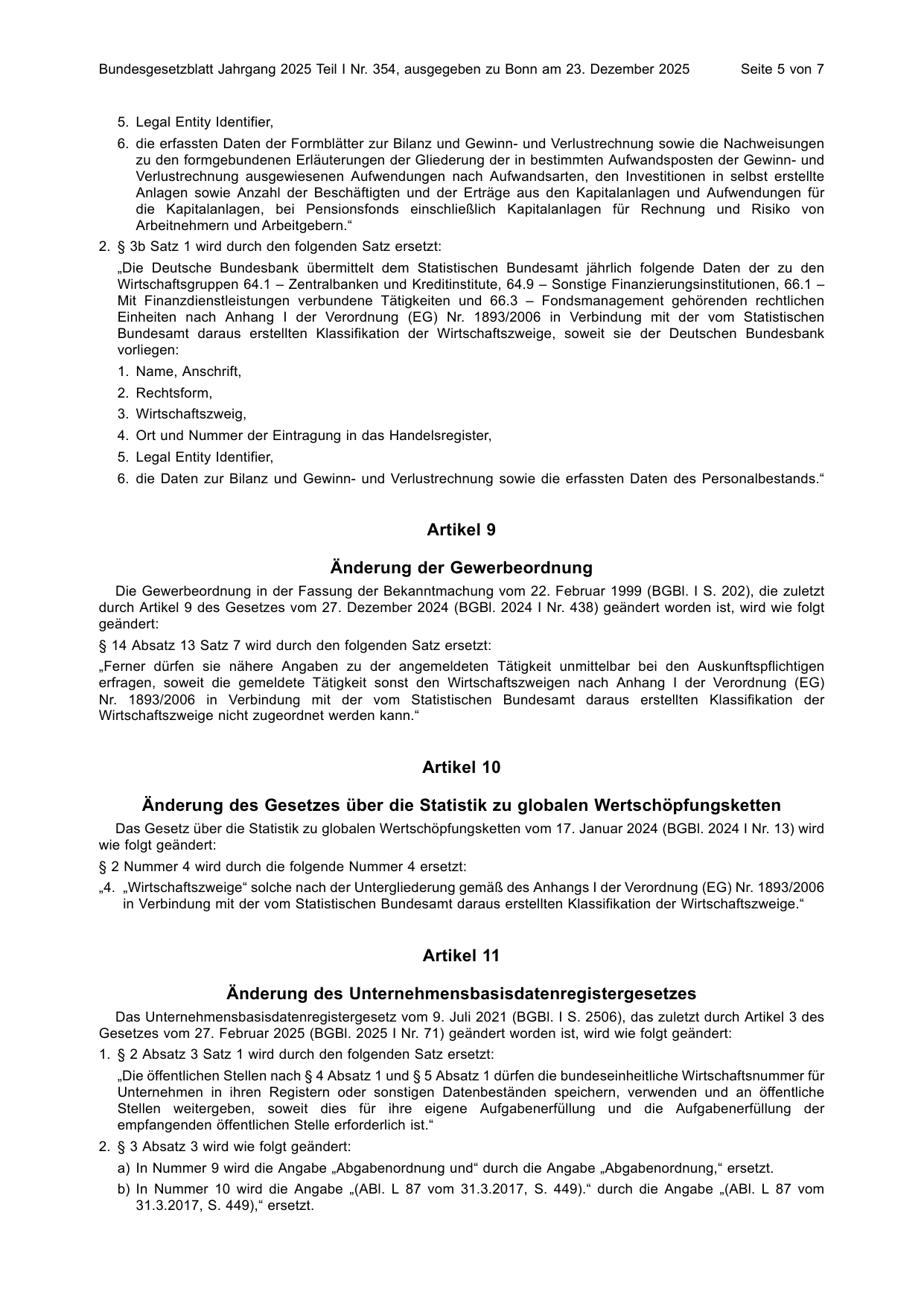 BGBl. 2025, Seite 5 — Originalseite als Abbildung
