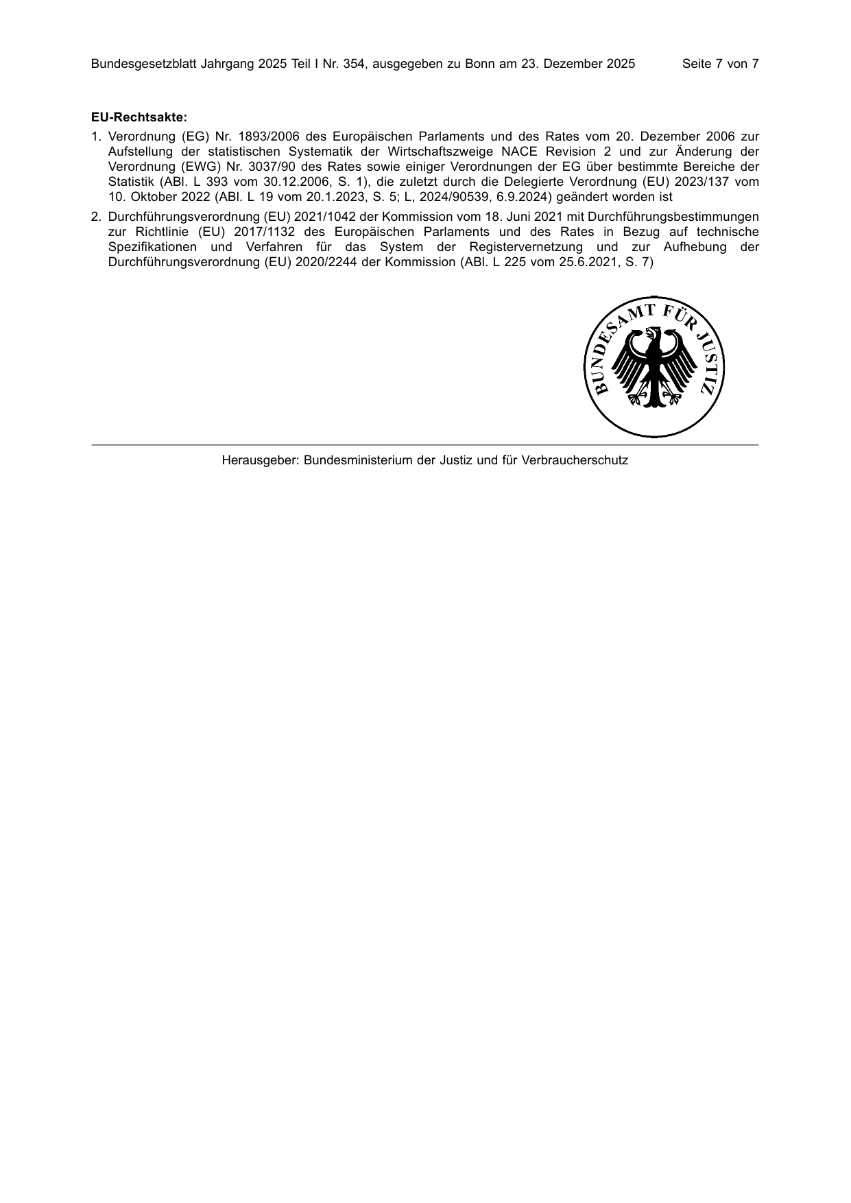 BGBl. 2025, Seite 7 — Originalseite als Abbildung