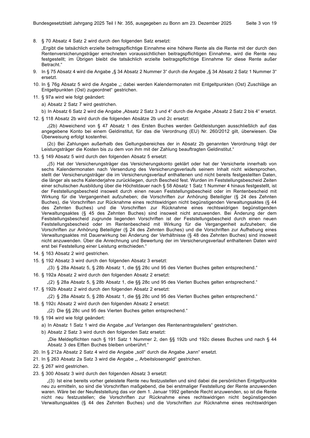 BGBl. 2025, Seite 3 — Originalseite als Abbildung
