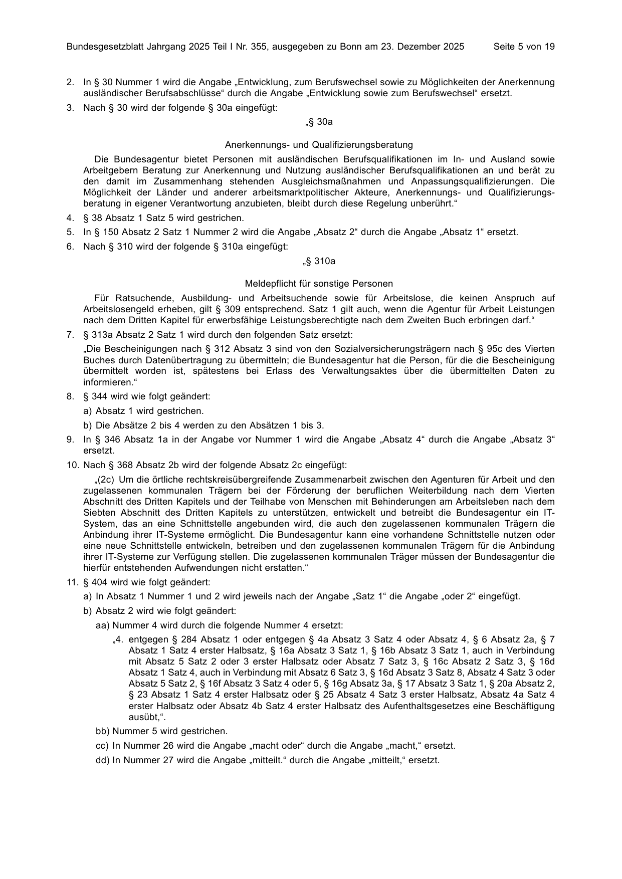 BGBl. 2025, Seite 5 — Originalseite als Abbildung
