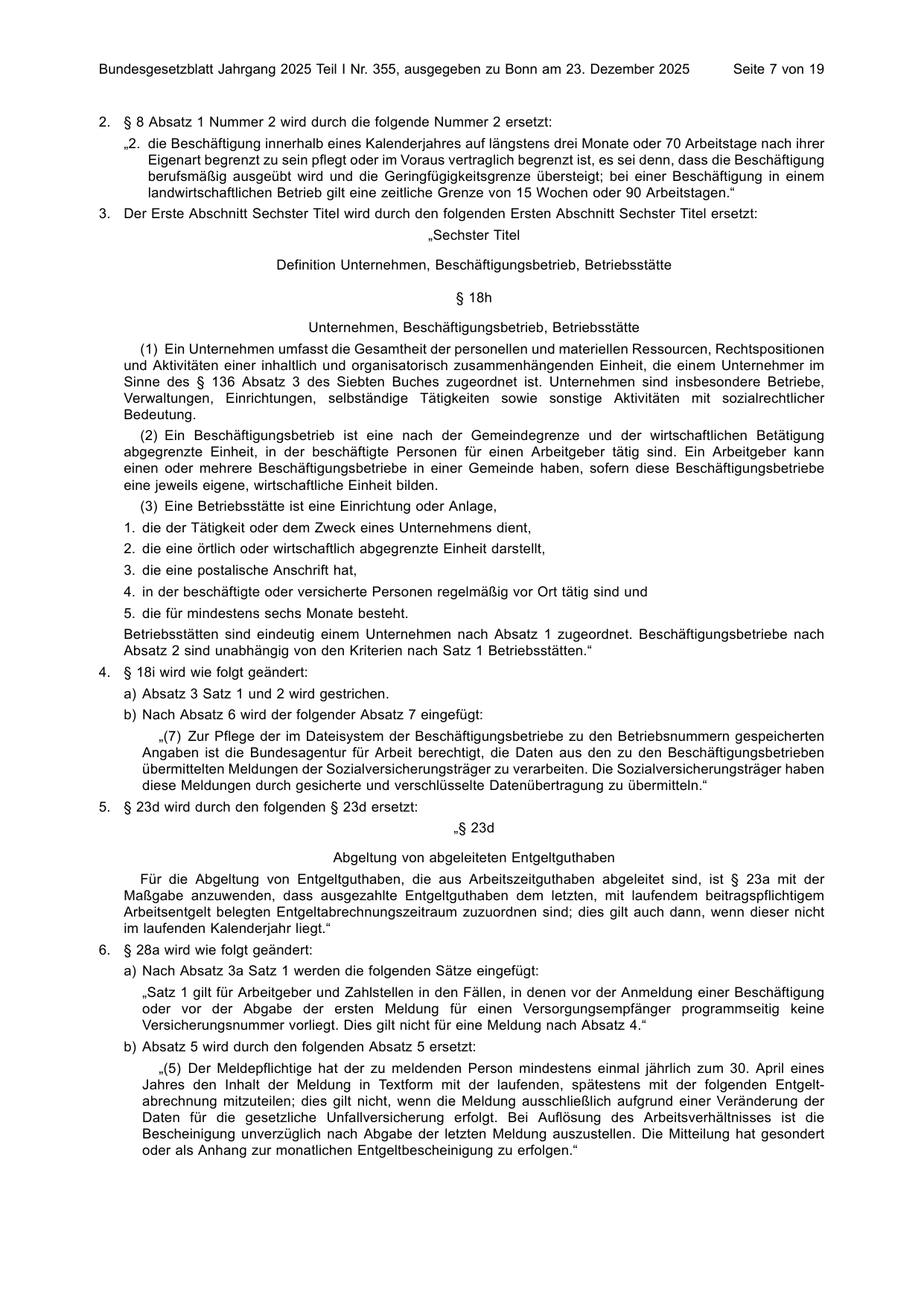 BGBl. 2025, Seite 7 — Originalseite als Abbildung