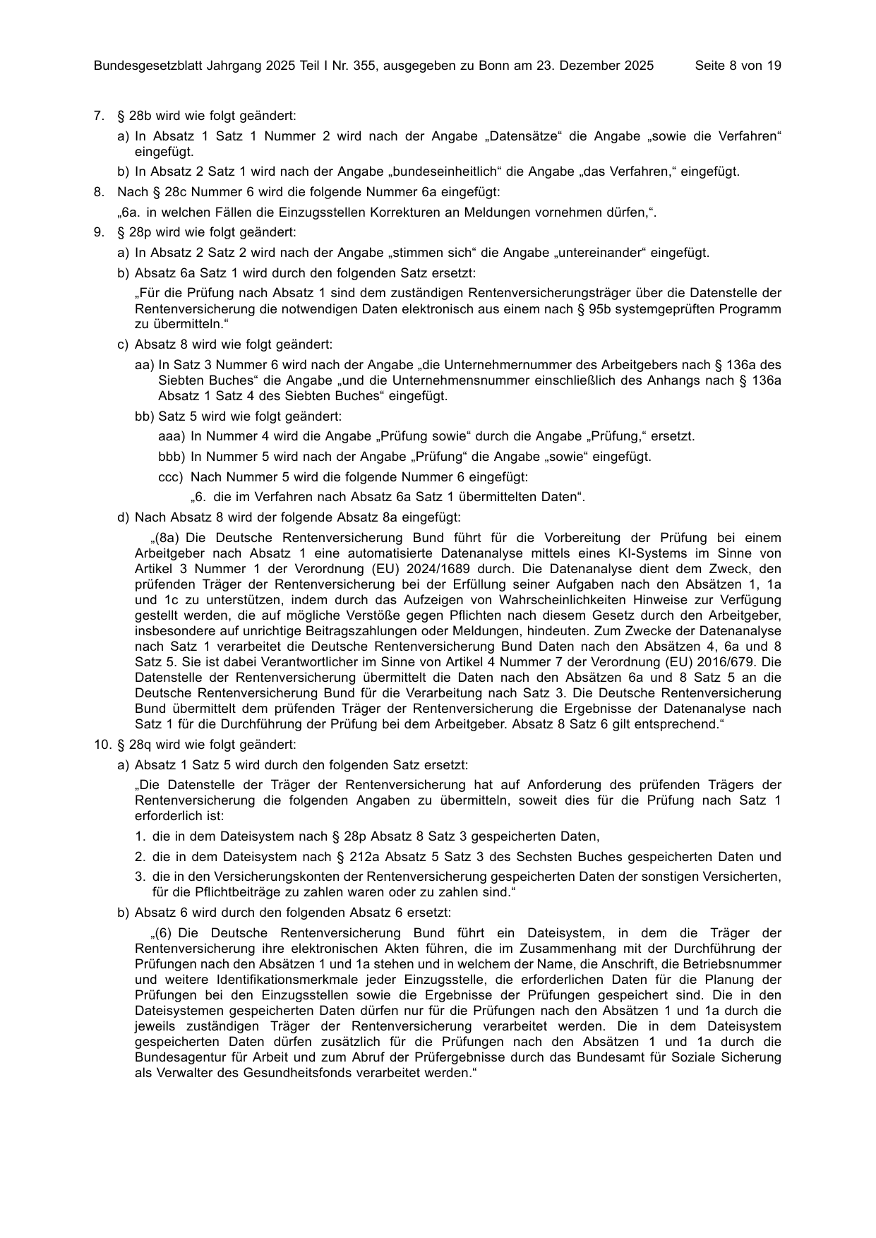 BGBl. 2025, Seite 8 — Originalseite als Abbildung