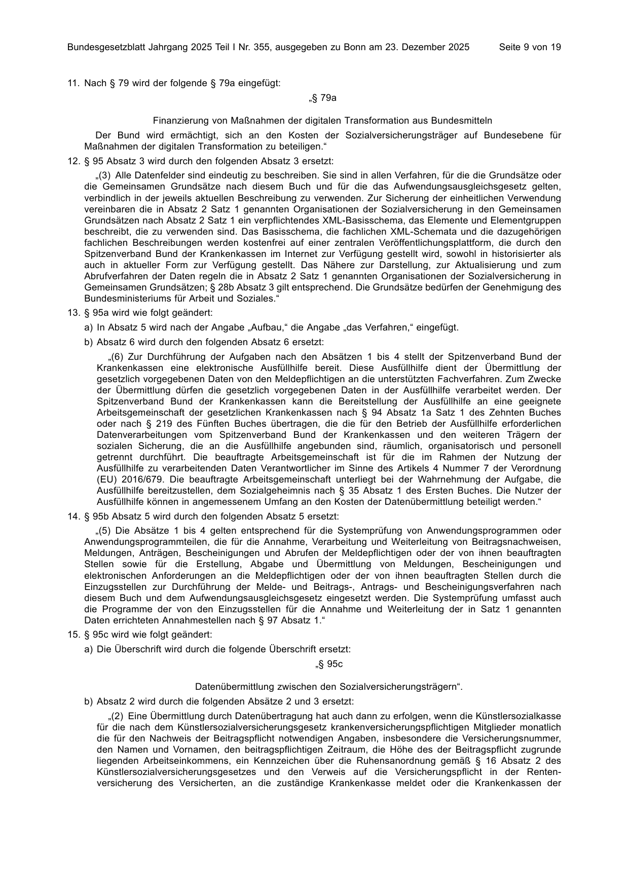 BGBl. 2025, Seite 9 — Originalseite als Abbildung