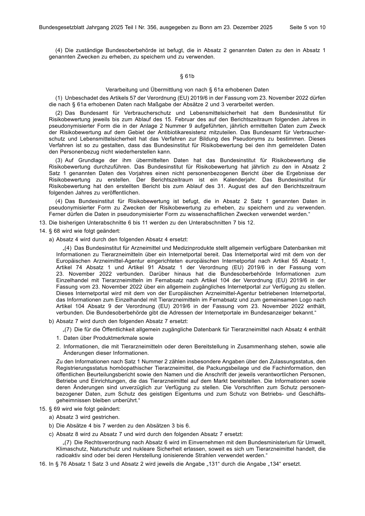 BGBl. 2025, Seite 5 — Originalseite als Abbildung