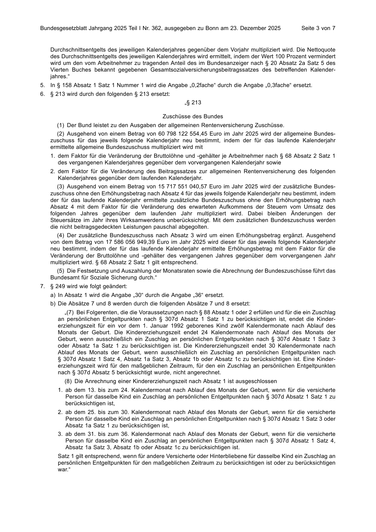 BGBl. 2025, Seite 3 — Originalseite als Abbildung