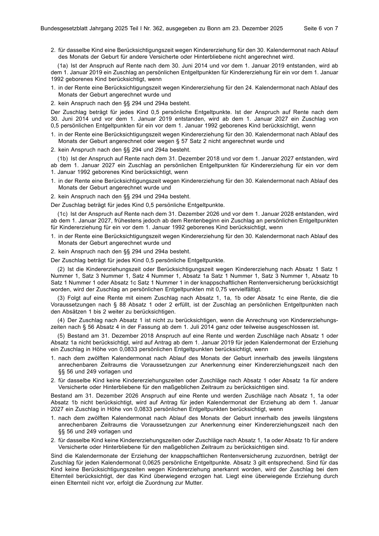 BGBl. 2025, Seite 6 — Originalseite als Abbildung