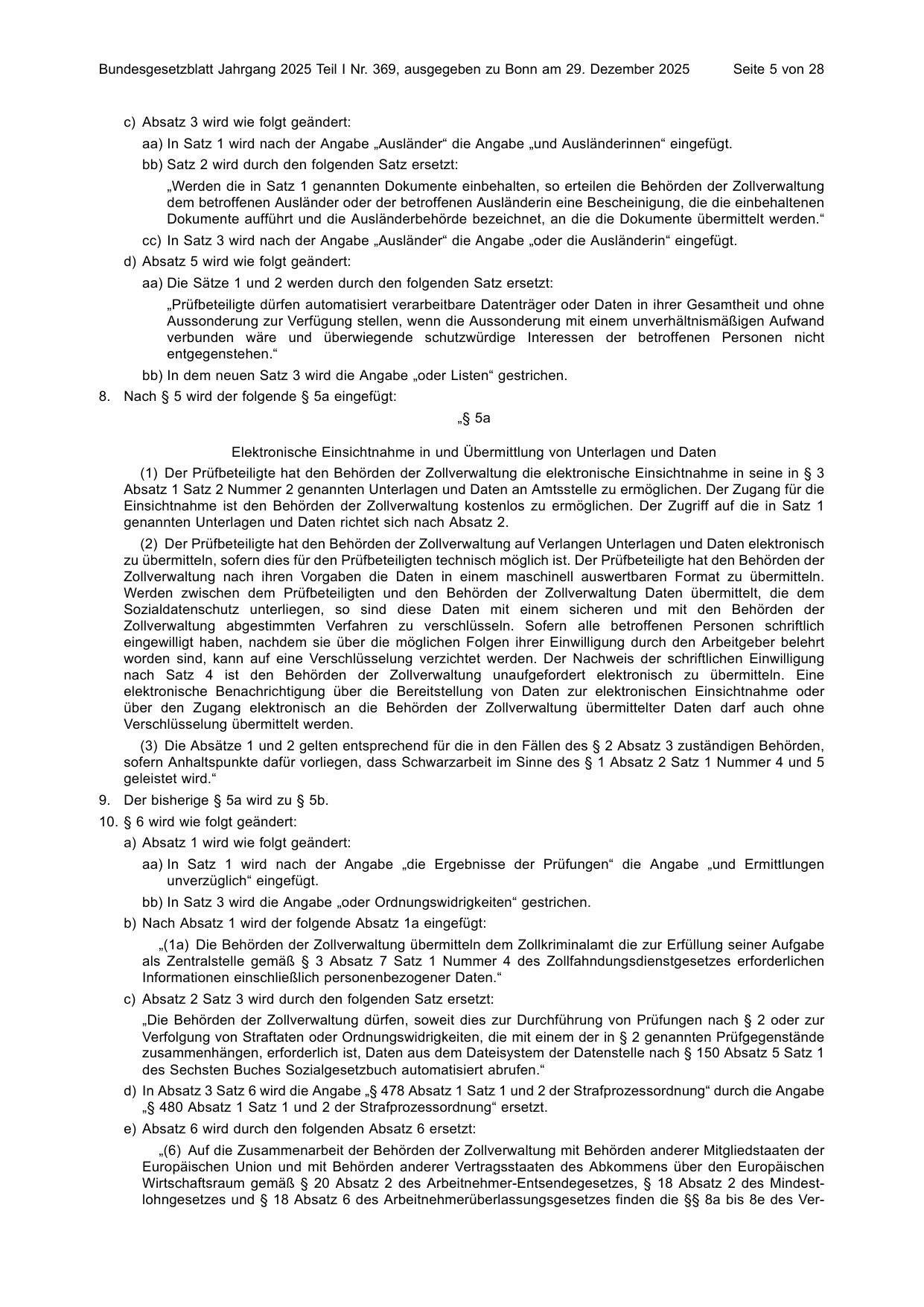 BGBl. 2025, Seite 5 — Originalseite als Abbildung