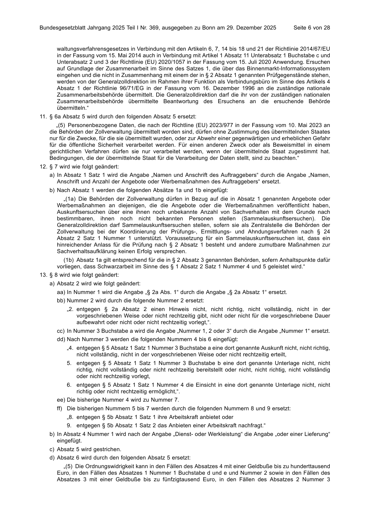 BGBl. 2025, Seite 6 — Originalseite als Abbildung