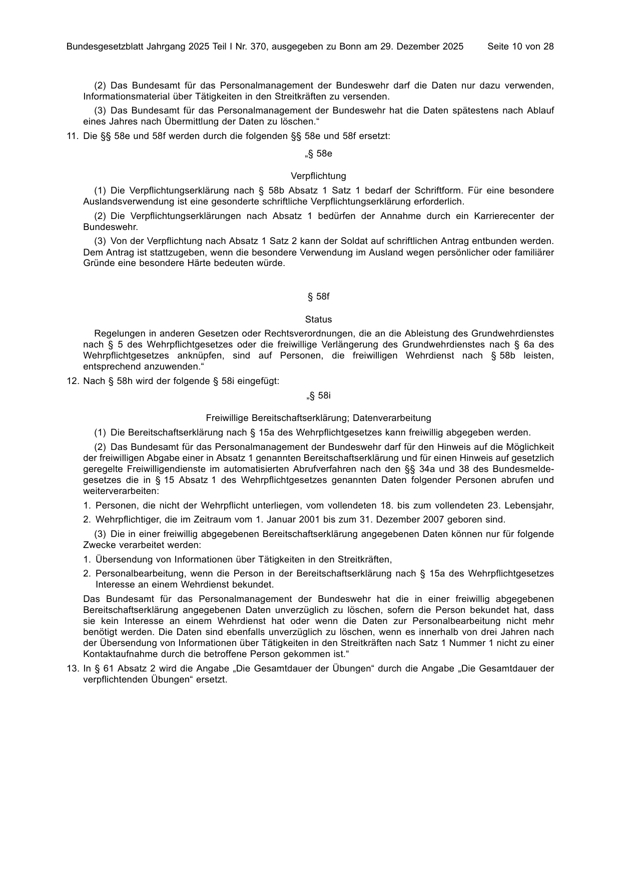 BGBl. 2025, Seite 10 — Originalseite als Abbildung