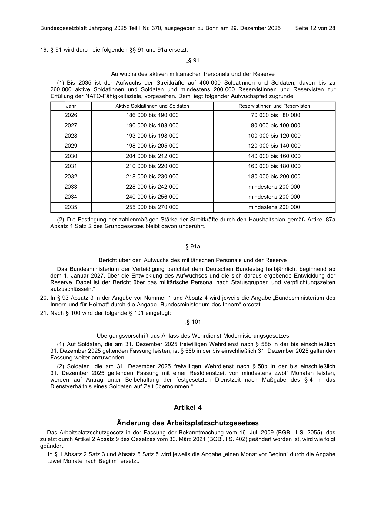 BGBl. 2025, Seite 12 — Originalseite als Abbildung