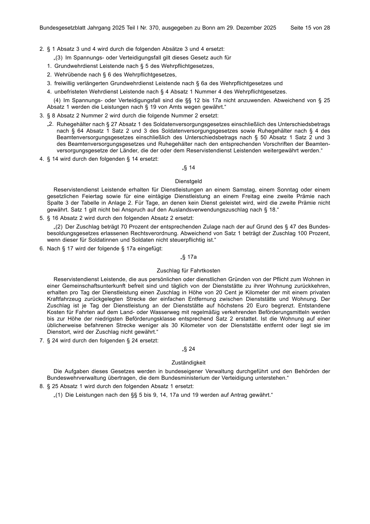 BGBl. 2025, Seite 15 — Originalseite als Abbildung