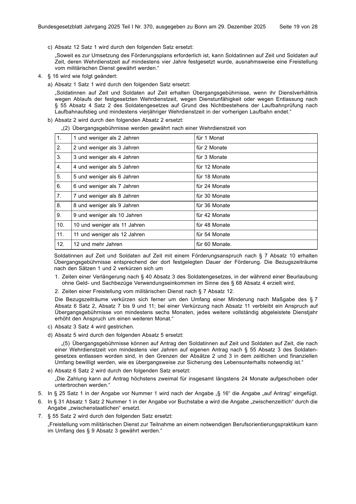 BGBl. 2025, Seite 19 — Originalseite als Abbildung