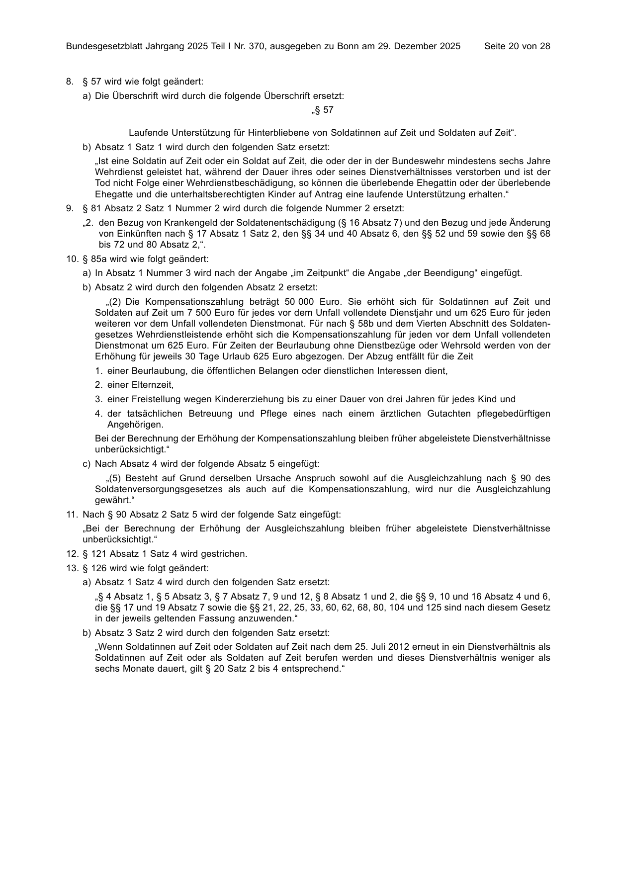 BGBl. 2025, Seite 20 — Originalseite als Abbildung