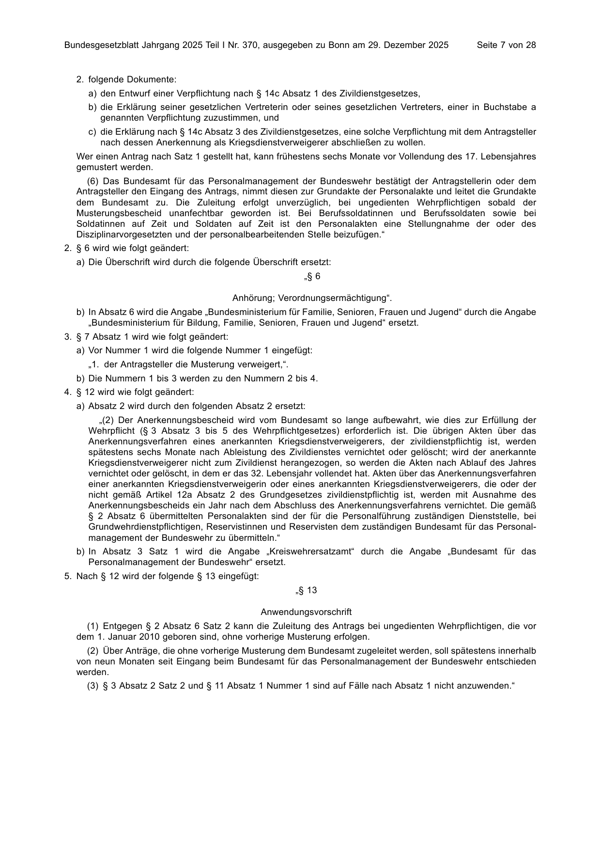 BGBl. 2025, Seite 7 — Originalseite als Abbildung