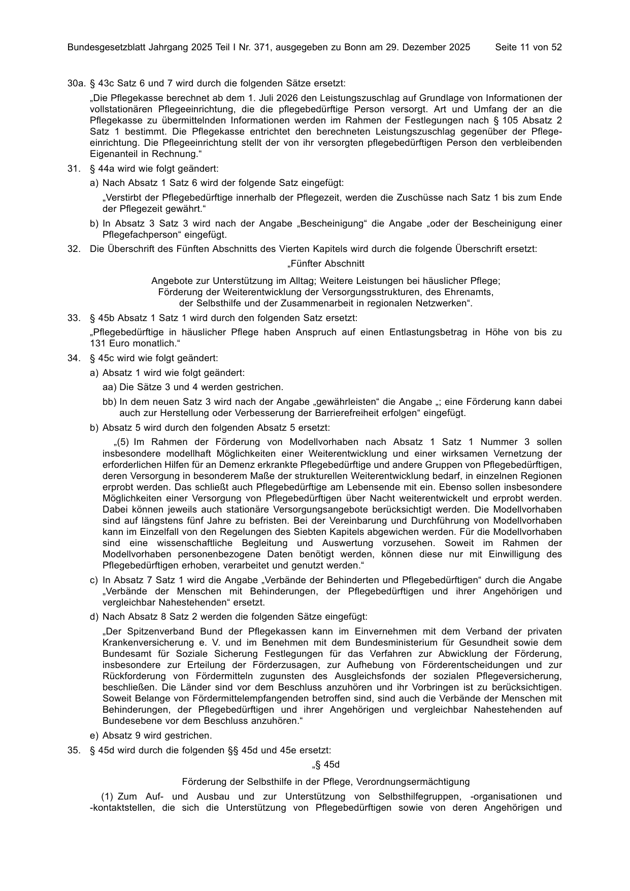 BGBl. 2025, Seite 11 — Originalseite als Abbildung
