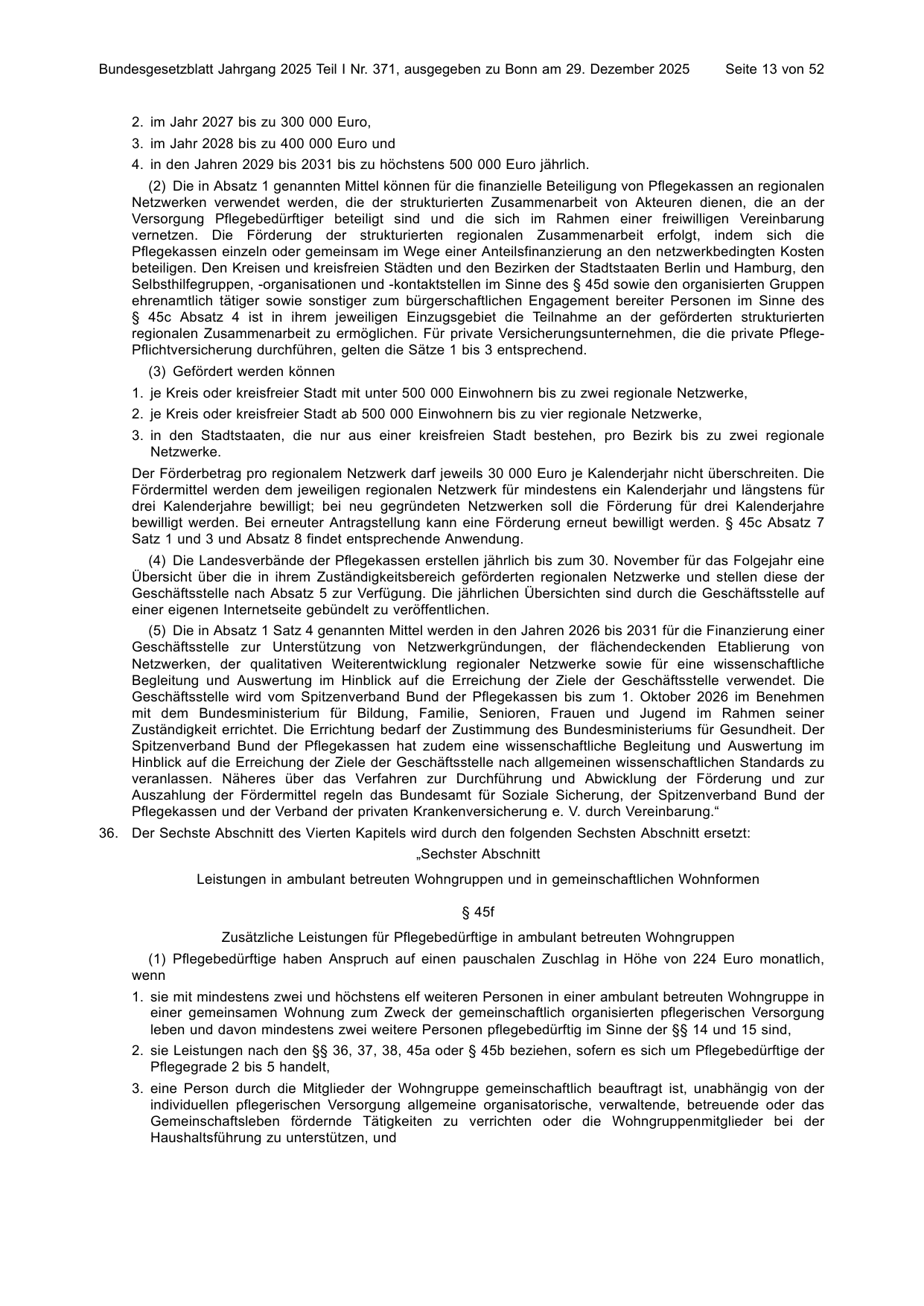 BGBl. 2025, Seite 13 — Originalseite als Abbildung