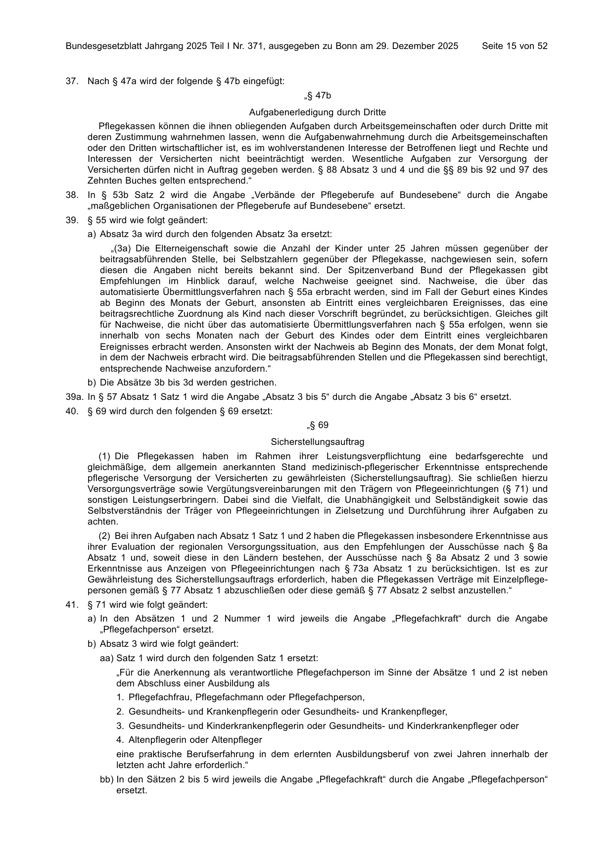 BGBl. 2025, Seite 15 — Originalseite als Abbildung