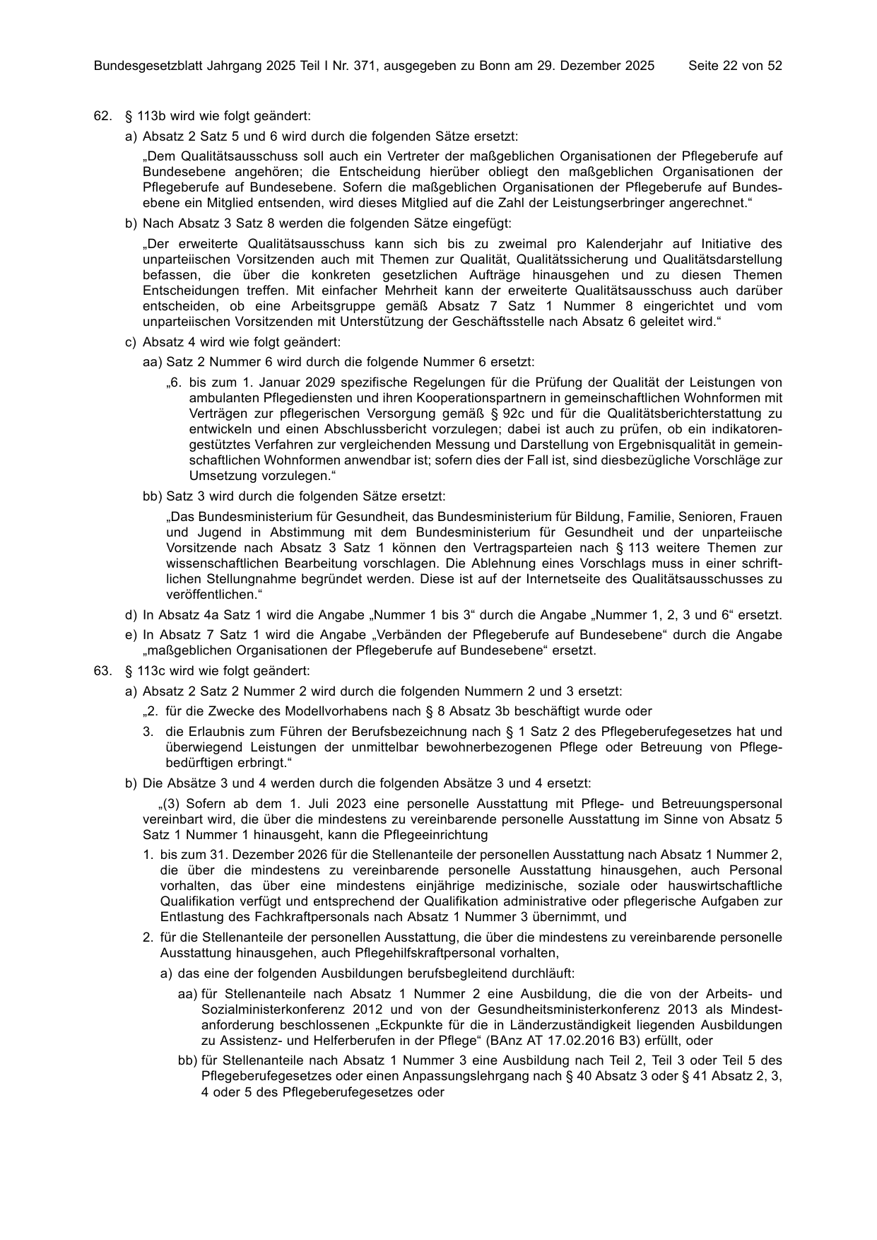 BGBl. 2025, Seite 22 — Originalseite als Abbildung