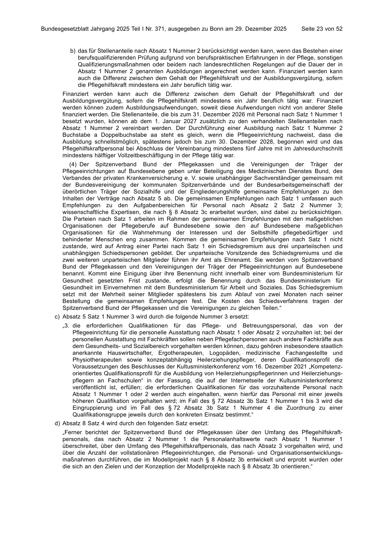 BGBl. 2025, Seite 23 — Originalseite als Abbildung