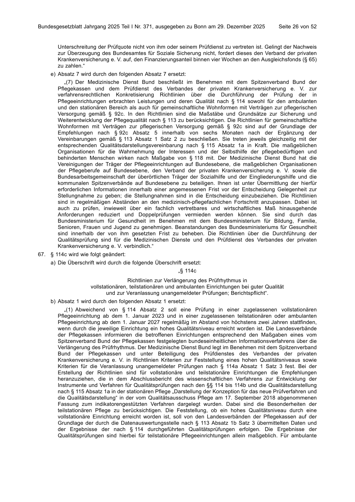 BGBl. 2025, Seite 26 — Originalseite als Abbildung
