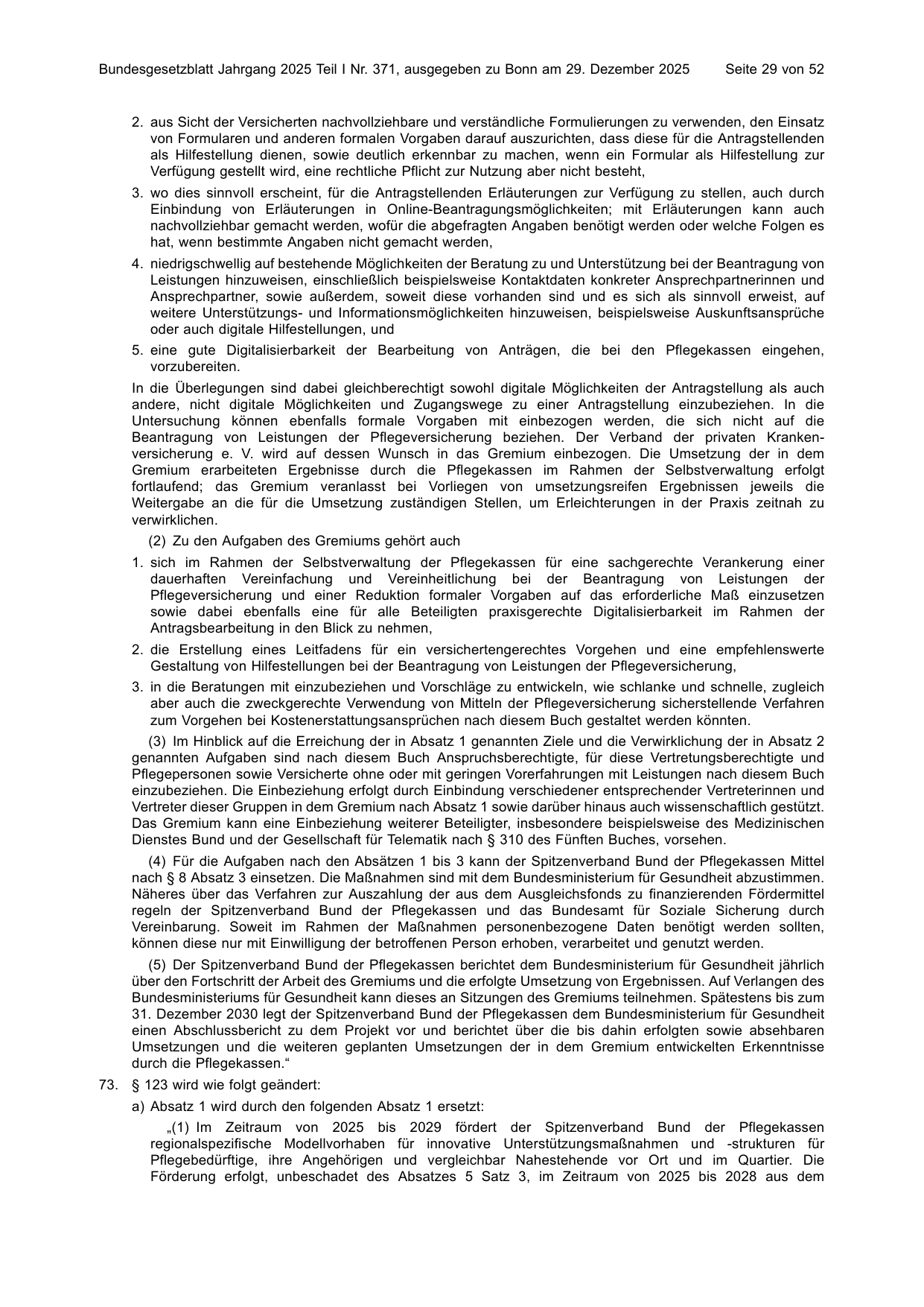 BGBl. 2025, Seite 29 — Originalseite als Abbildung