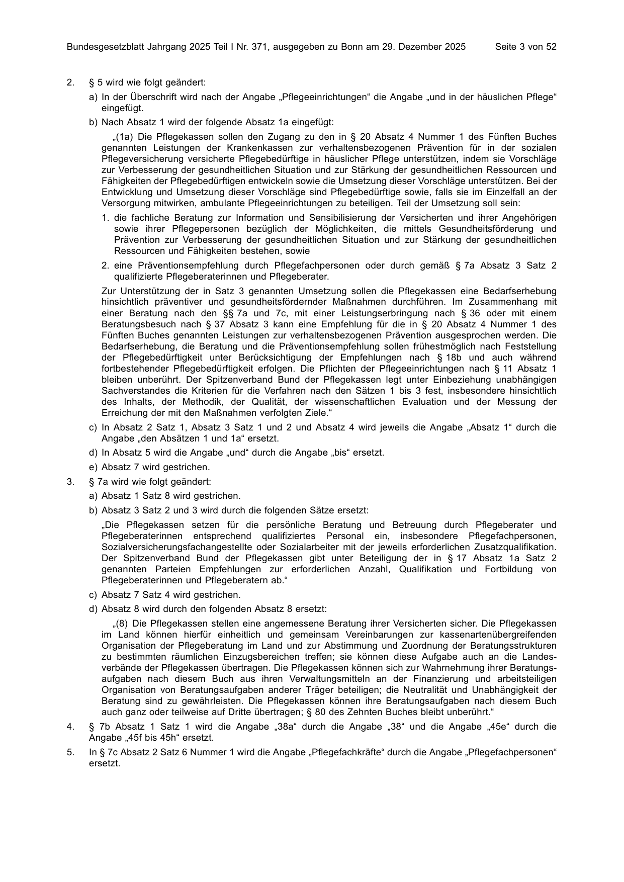 BGBl. 2025, Seite 3 — Originalseite als Abbildung