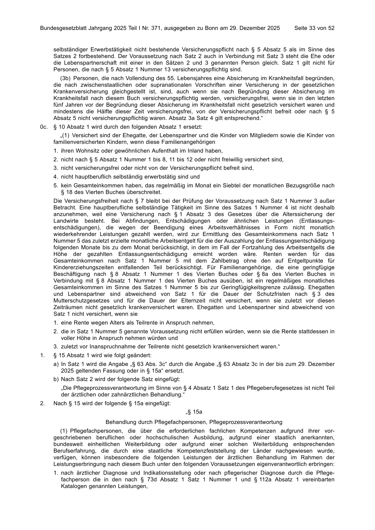 BGBl. 2025, Seite 33 — Originalseite als Abbildung