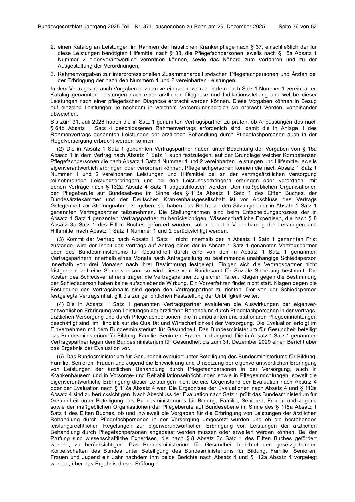 BGBl. 2025, Seite 36 — Originalseite als Abbildung