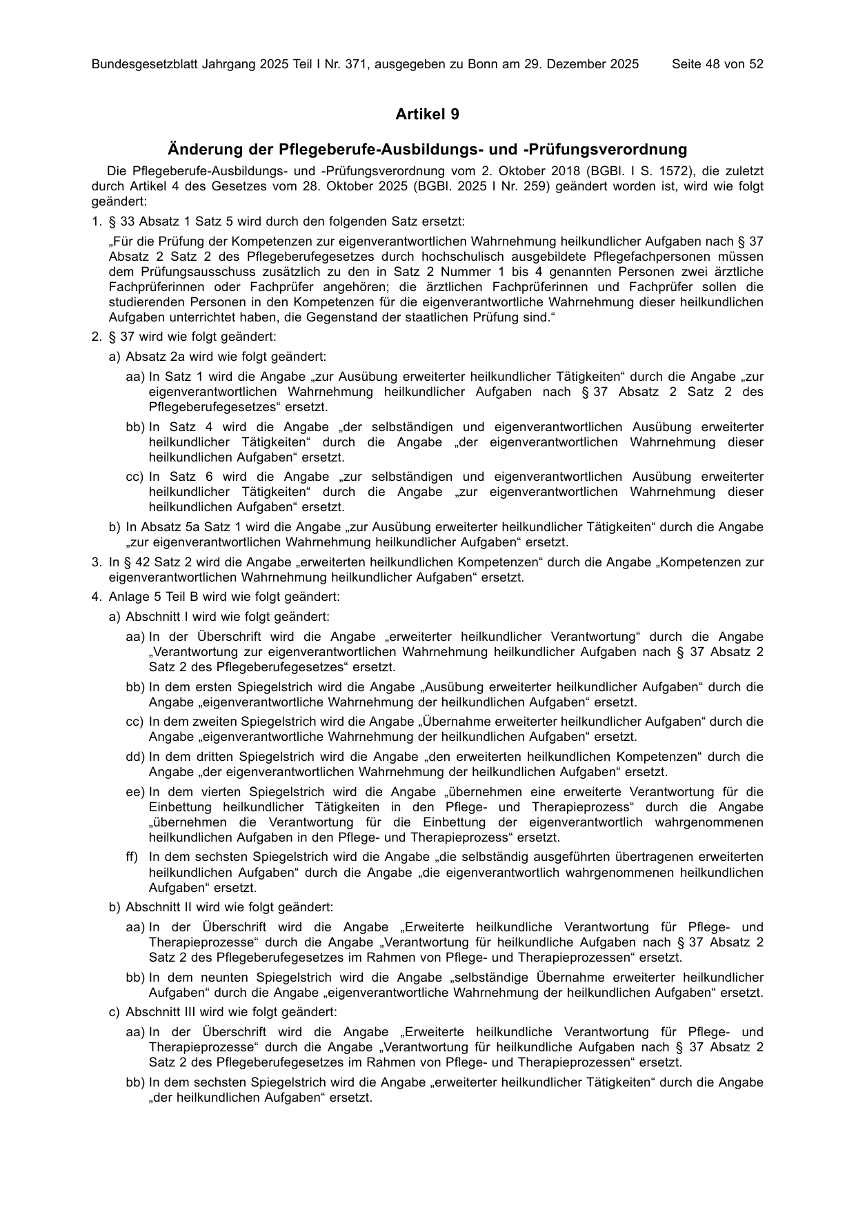 BGBl. 2025, Seite 48 — Originalseite als Abbildung