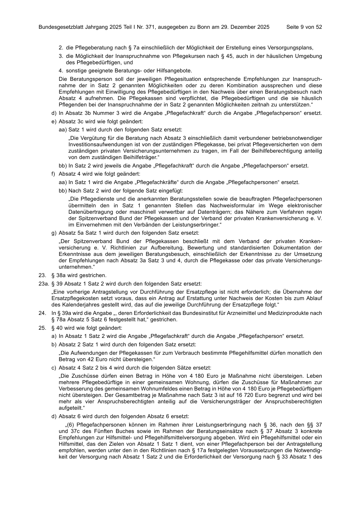 BGBl. 2025, Seite 9 — Originalseite als Abbildung
