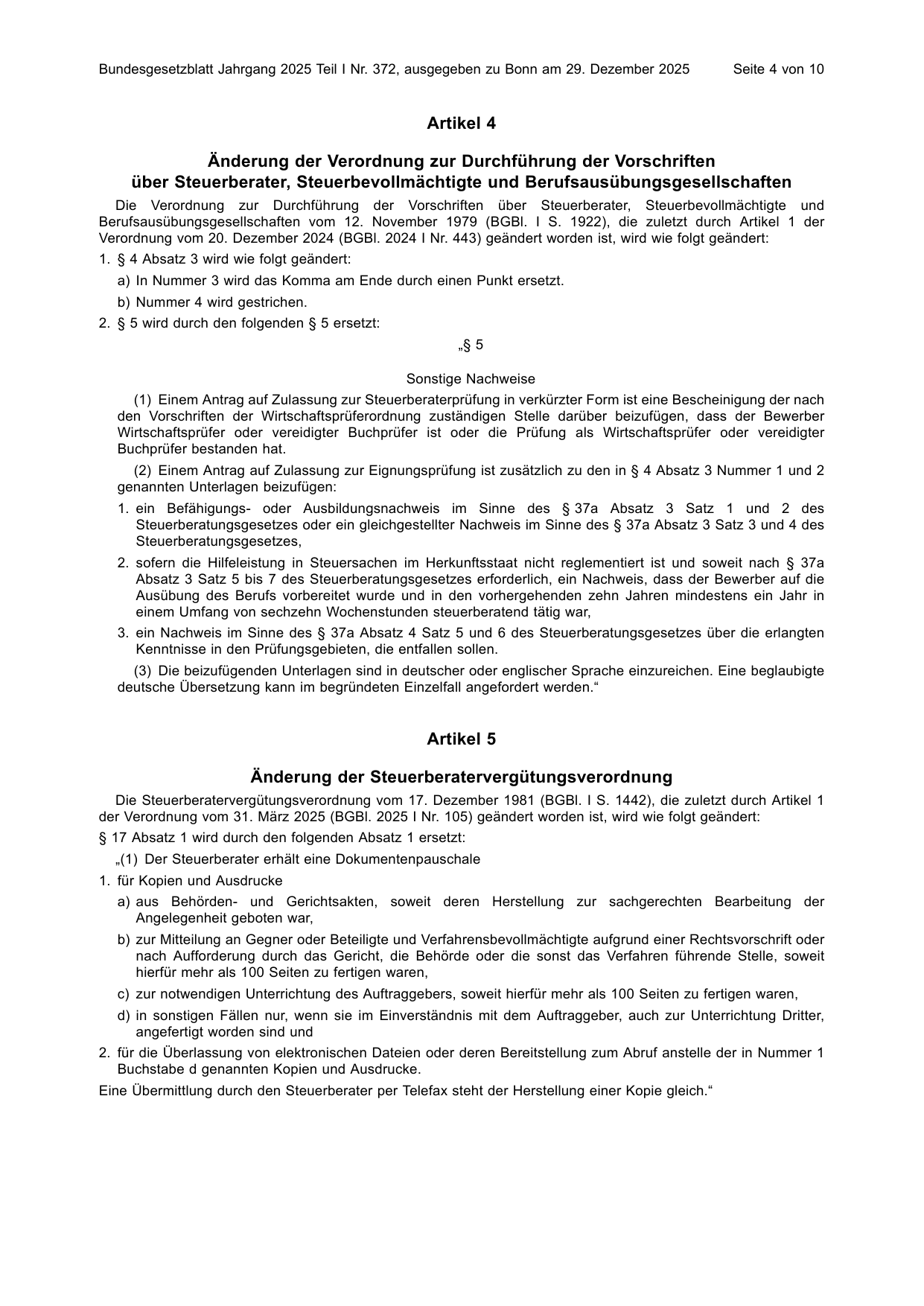 BGBl. 2025, Seite 4 — Originalseite als Abbildung