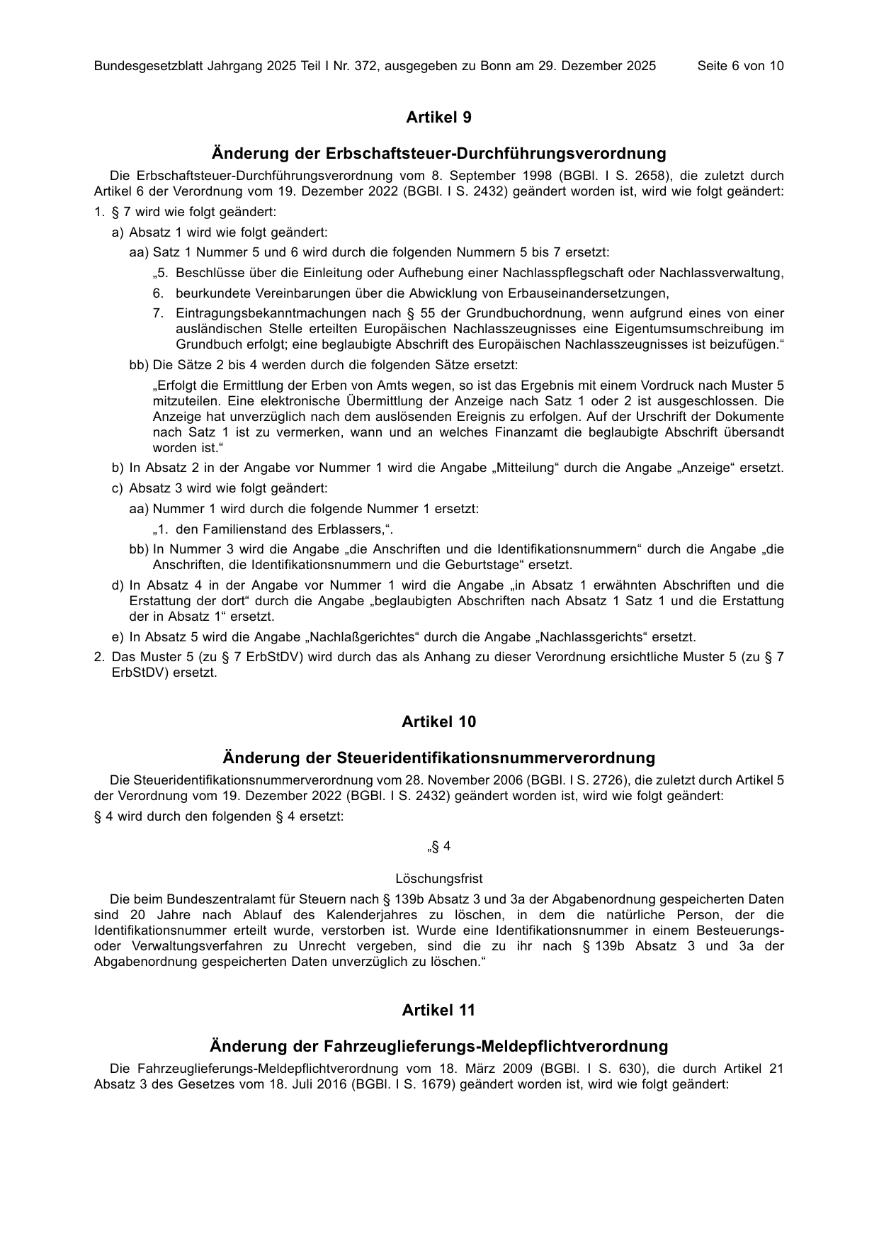 BGBl. 2025, Seite 6 — Originalseite als Abbildung
